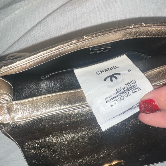 CHANEL (SOLD)Crystal Logo Letters Chain Handle Flap Quilted Lambskin Mini💎 - Picture 7 of 14